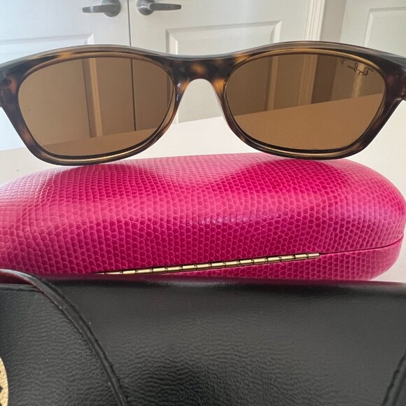 RAY-BAN "New Wayfarer" Classic Polarized Sunglasses - Size 55-18 - Brown - EUC - Picture 2 of 12